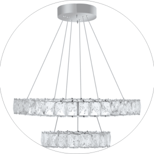 لوستر سقفی طرح کریستالی دو طبقه کد00267