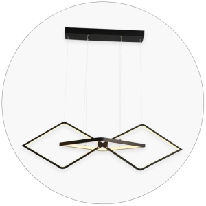 لوستر سقفی خطی طرح سه مربع کد00335