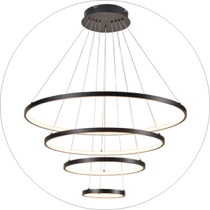 لوستر مدرن حلقه ای4 طبقه ایی30*50*70*90کد0080