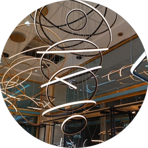 لوستر سقفی حلقه ای 14 طبقه کد00199