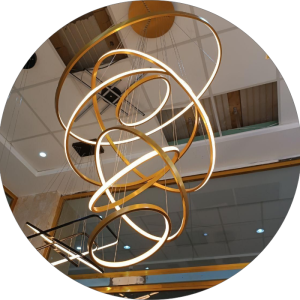 لوستر سقفی طرح حلقه ای 7طبقه کد00191