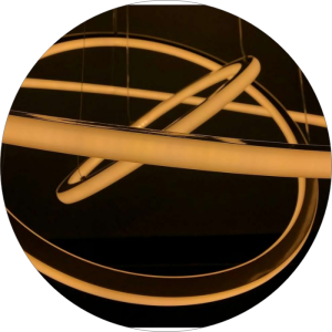 لوستر مدرن سقفی حلقه ای سه طبقه دو طرف نور سبک کهکشانی کد 0030