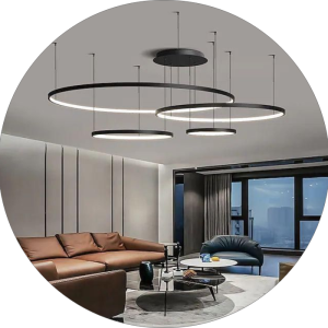 لوستر مدرن سقفی طرح حباب 4حلقه کد00258