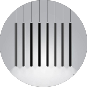 لوستر سقفی اویز مدادی 8شاخه کد00245