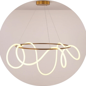 لوستر مدرن سقفی طرح فلکسی 360 حلقه ای قطر 100 سانتی کد0046