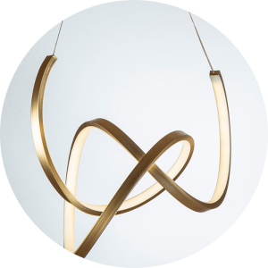 لوستر مدرن سقفی حلقه ای طرح گره ایی سایز 50 سانتی کد0034