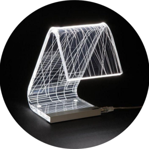 آباژور رومیزی طرح پلکسی گلاس کد 00244